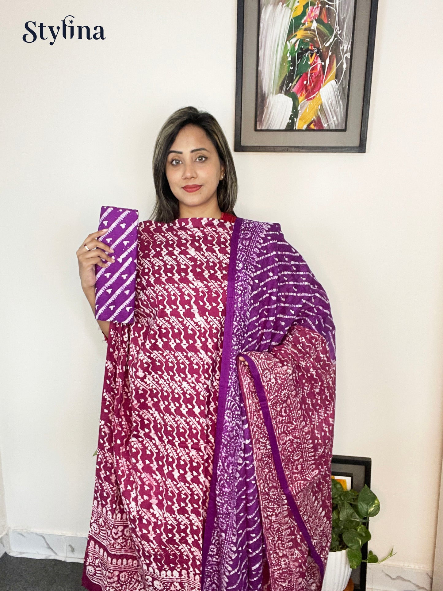 🌸 স্টাইলিনা প্রিমিয়াম VIP ভেজিটেবল ডাই ৩-পিস (Code: S35)