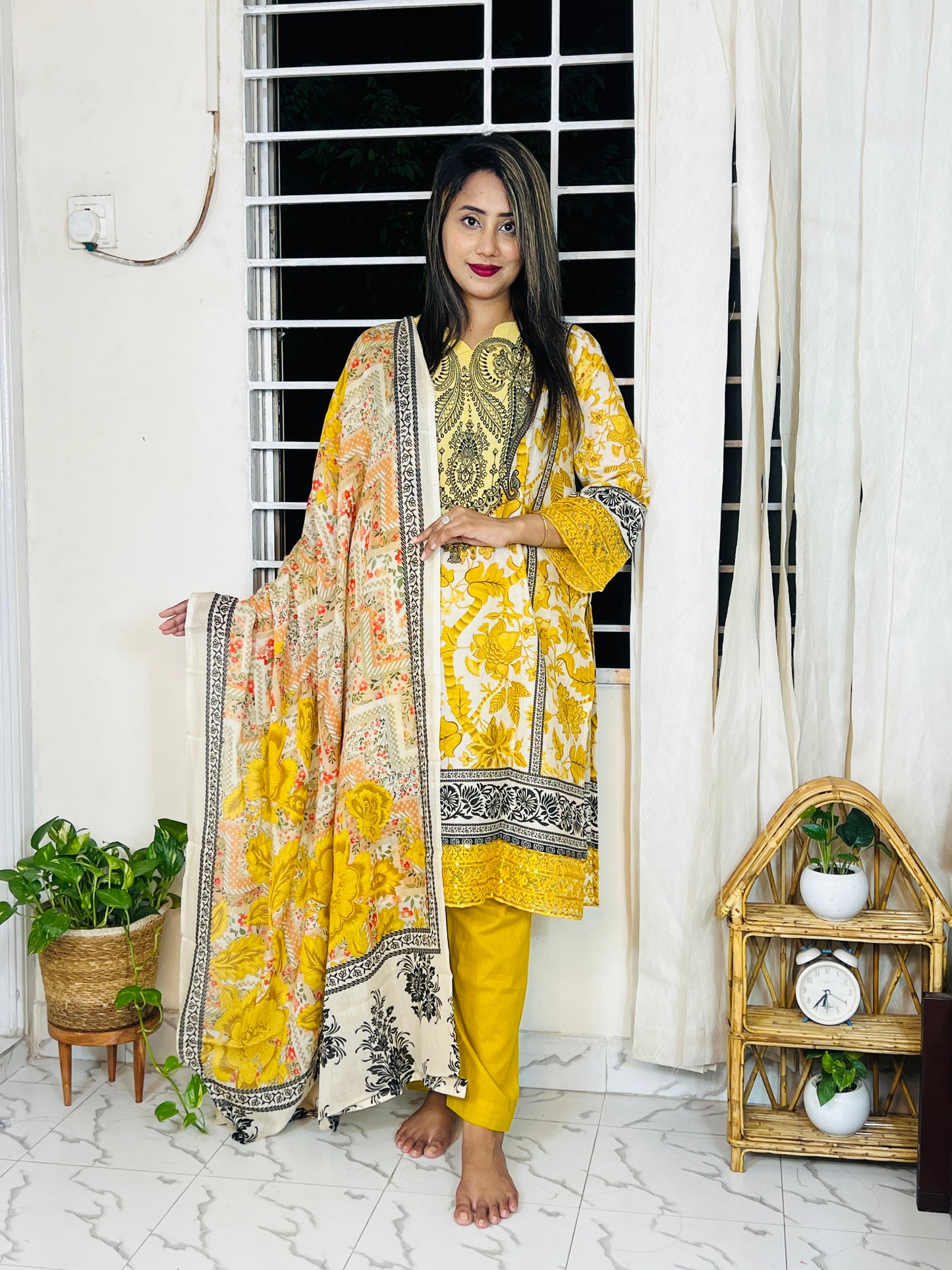 🌸 স্টাইলিনা প্রিমিয়াম সফ্ট কটন ৩ পিস (Code: S72)