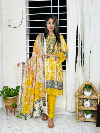 🌸 স্টাইলিনা প্রিমিয়াম সফ্ট কটন ৩ পিস (Code: S72)