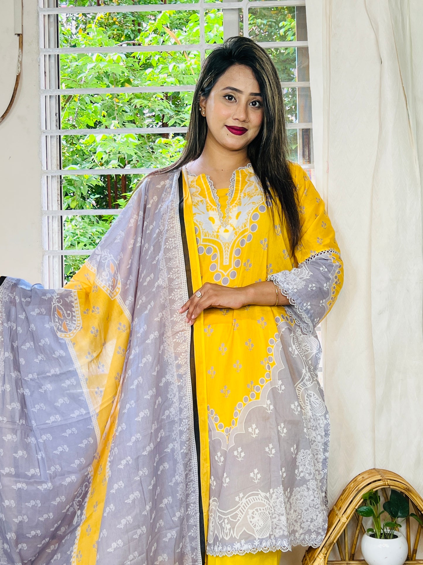 🌸 স্টাইলিনা প্রিমিয়াম সফ্ট কটন ৩ পিস (Code: S71)