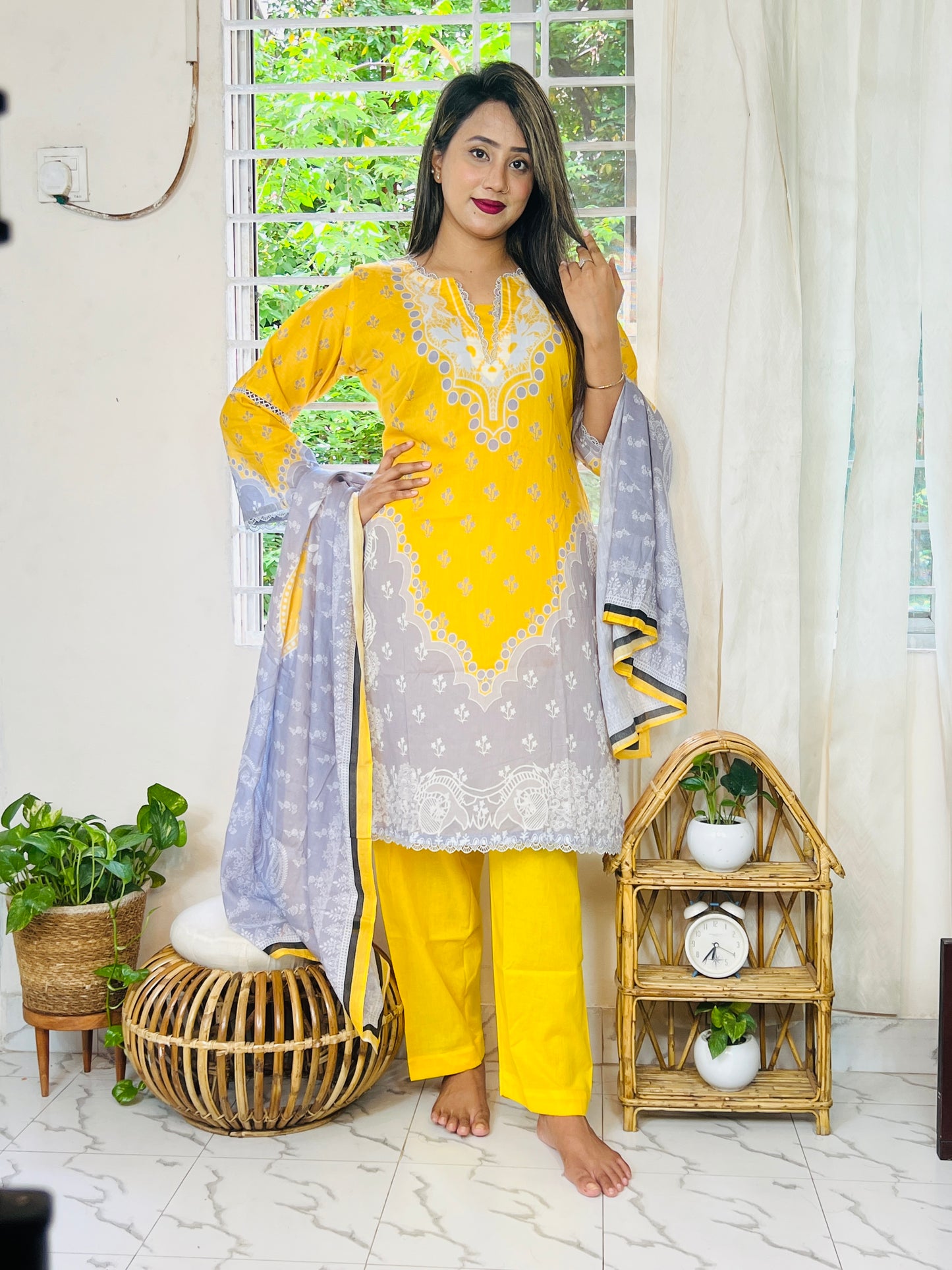🌸 স্টাইলিনা প্রিমিয়াম সফ্ট কটন ৩ পিস (Code: S71)