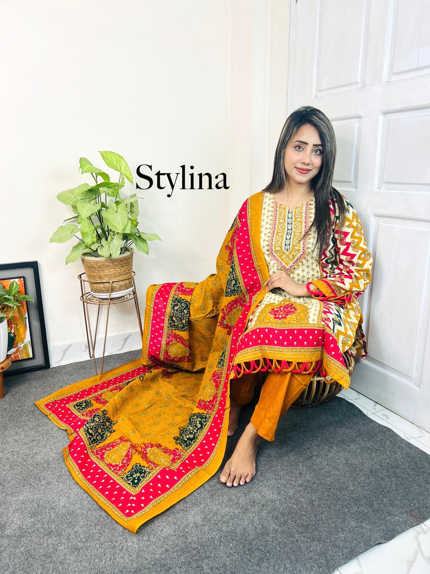 🌸 স্টাইলিনা প্রিমিয়াম সফ্ট কটন ৩ পিস (Code: S20)