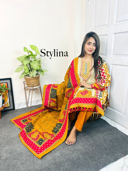🌸 স্টাইলিনা প্রিমিয়াম সফ্ট কটন ৩ পিস (Code: S20)