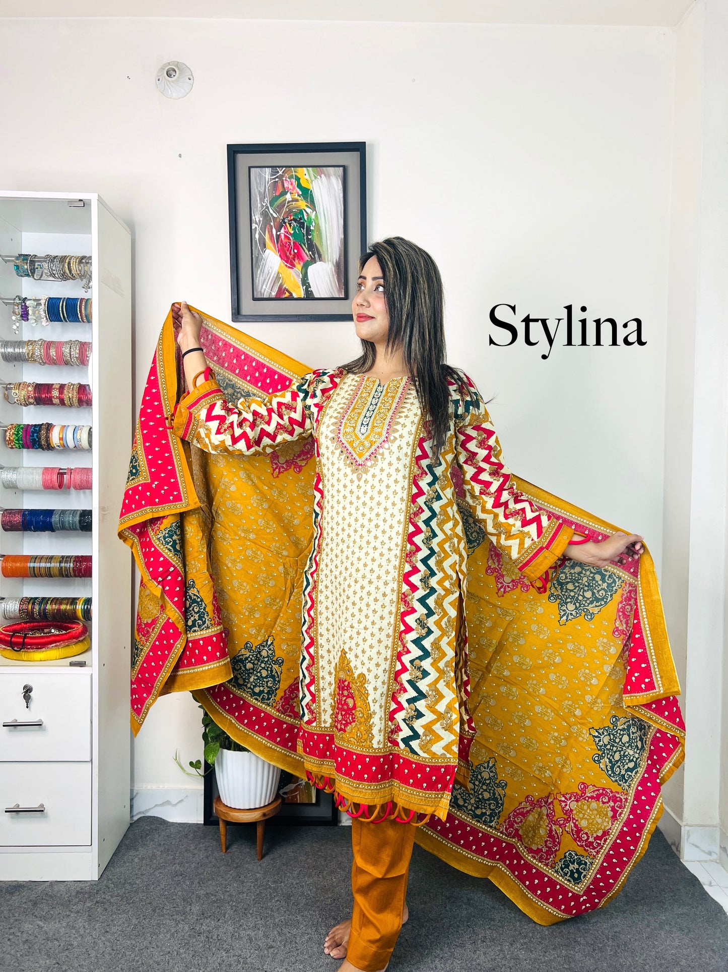 🌸 স্টাইলিনা প্রিমিয়াম সফ্ট কটন ৩ পিস (Code: S20)