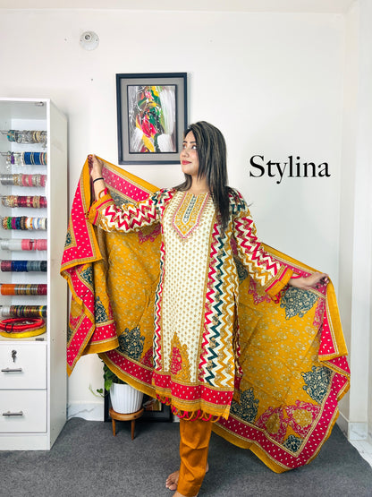 🌸 স্টাইলিনা প্রিমিয়াম সফ্ট কটন ৩ পিস (Code: S20)